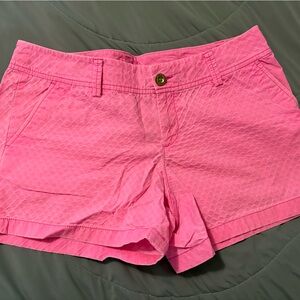 Callahan Bright Pink High-Waist Quilted Shorts